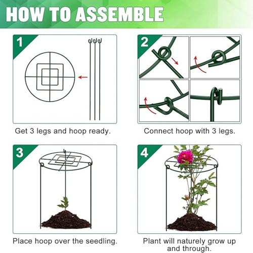 Support pour plantes extérieur empêche la chute des fleurs lot de 4 - 7