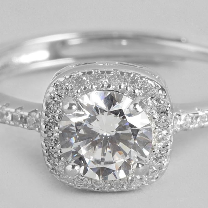 925 Sterling Infinity Rhodium Plated CZ Jewelry Set