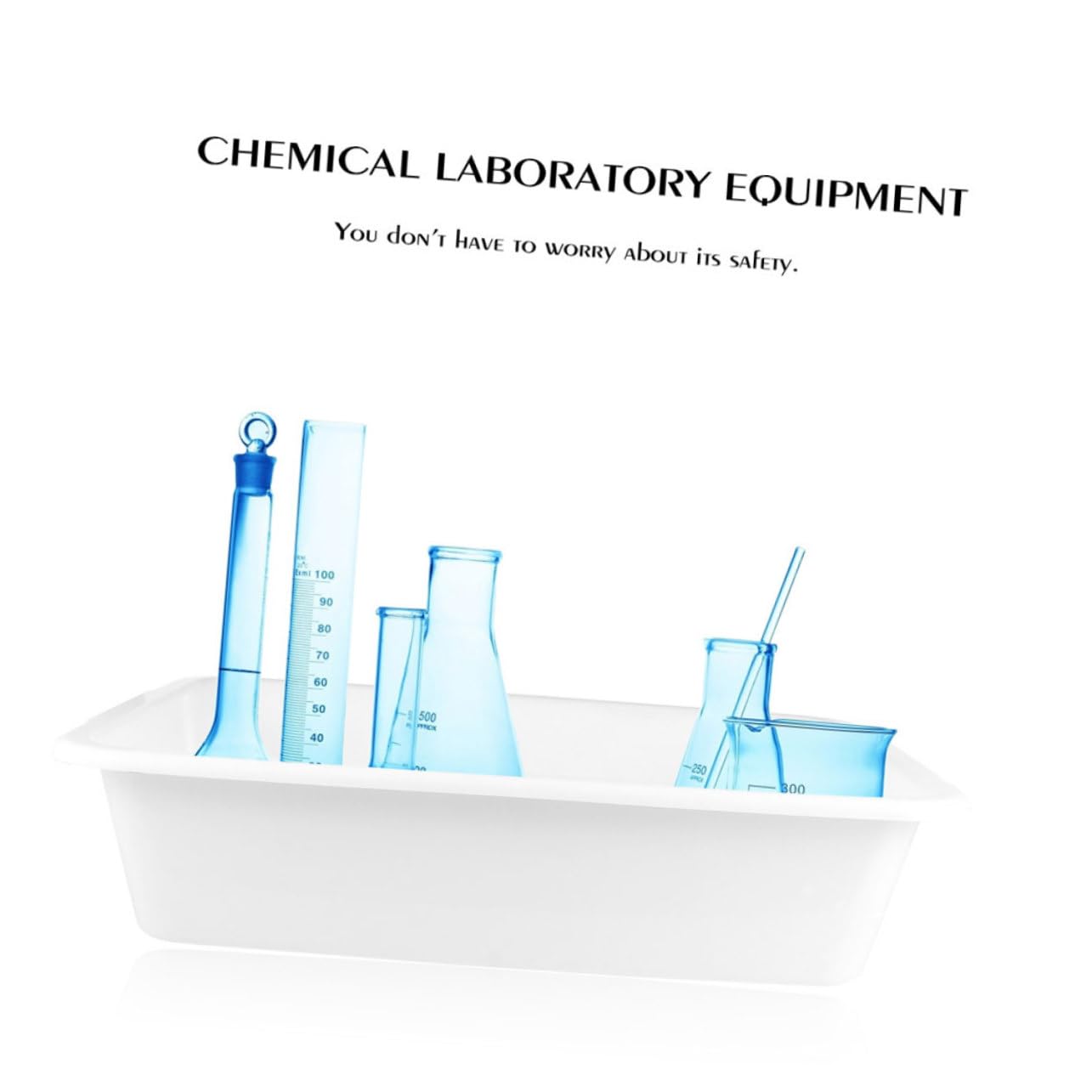 Cabilock Set 3 Pezzi Vassoi per Reagenti Chimici Resistente ad Acidi e Alcali, Vassoi da Laboratorio in Plastica Superficie Liscia, per Forniture e Esperimenti di Chimica in Laboratorio