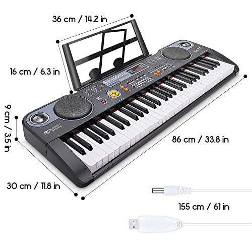 Foxsport Piano Numérique Enfant, Piano Électronique 61 Touches Microphone, 200 Sons Intégrés, 60 Morceaux de… - Les Beatles, Paul McCartney, John Lennon, RIngo Starr, George Harrison Foxsport Piano Numérique Enfant, Piano Électronique 61 Touches Microphone, 200 Sons Intégrés, 60 Morceaux de… – Image 3