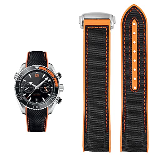 Bracelet montre nylon silicone 20mm 22mm style Omega Seamaster 300