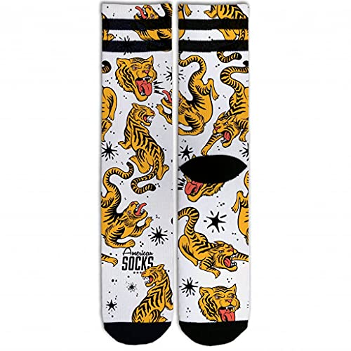American Socks Signature Series Chaussettes mi-hautes King of Tigers, multicolore, S-M Cover