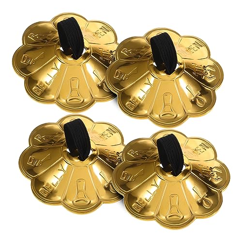 GOOHOCHY 2 Pairs Heavy Finger Cymbals for Perfect for Dancer Parties Music Festivals