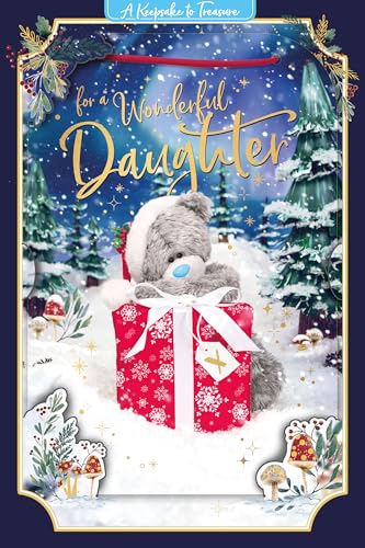 Me to You Tatty Teddy 3D Christmas Keepsake Card For Daughter Tatty Teddy With Gift 6x9ins - Official Collection