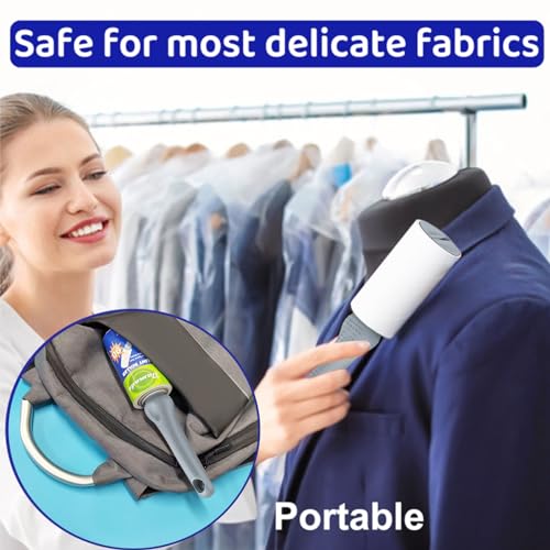 Fusselroller für Tierhaare 540 Blatt, extra klebriger tragbarer Fusselentferner, Fusselroller Kleidung, Entferner Katzen Hundehaare,Fusselrolle Tierhaare (Grau)