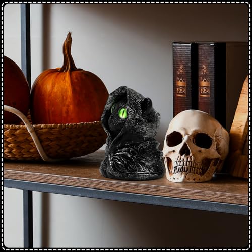 Figura de gato negro con capa para Halloween miniatura 4