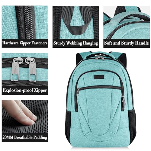 BIKROD Teal Backpack for Women and Men, Extra Large School Backpacks for Teens, Water Resistant Back Pack Fits 17 Inch Laptop, Business Anti Theft Sturdy Computer Bag Gifts by BIKROD - Image 2
