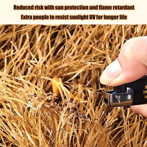 Miniatura 3 de Dwzl Tejas De Paja Simulada De Hoja De Palmera - Tejado De Paja Artificial De Pe Pp Duradero Para Bares Tiki, Cenadores, Patios Fácil De Instalar, Sin Mantenimiento Size:100cm 20m 39.4in 65.6ft