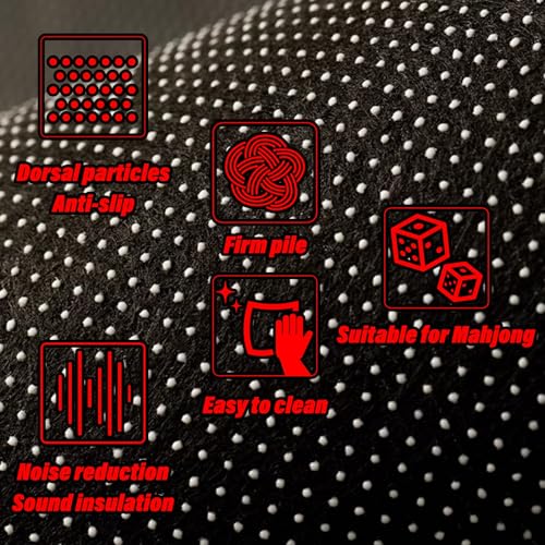 Mahjong Mat Anti Slip Noise con 5 Dados y Bolsa miniatura 5