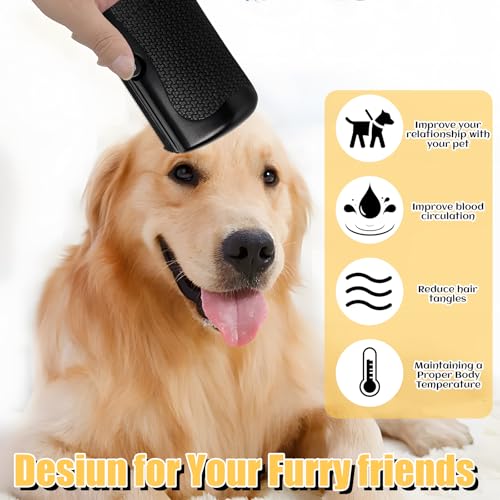 Fellwunder Bürste Hund, Hundebürste Kurzhaar, Fellbürste für Hunde, Effektive Haarentfernung für Kurzhaarhunde, Ideal für Reisen und tägliche Pflege Wunderbürste, Größe 146 mm x 68 mm x 35 mm