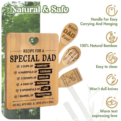 Ensemble de planches à découper pour papa en bois noble durable - 5
