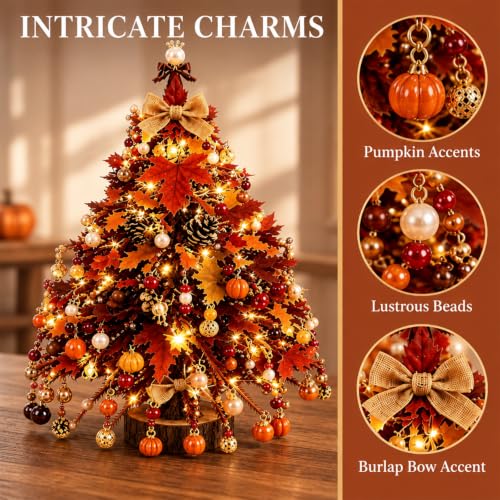 Beaded Christmas Tree Kit, DIY Christmas Tree Craft Kit with Lights, Handmade Beaded Christmas Tree Decoration, Tabletop Holiday Ornament Making Kit for Adults, Family Halloween & Christmas Crafts - image 2