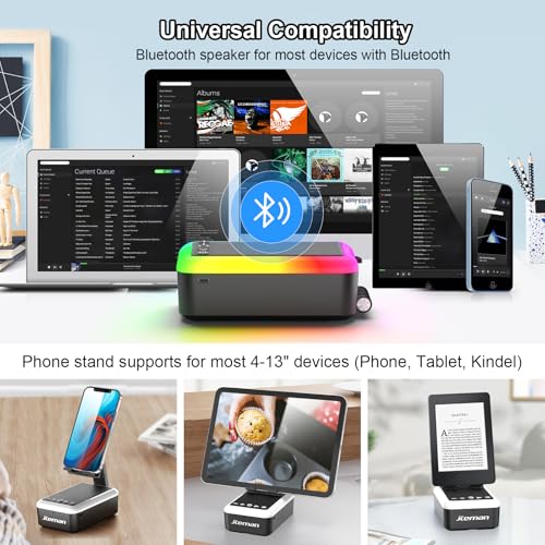 Gifts-for-Men-Women-Cell-Phone-Stand-with-Bluetooth-Speaker-and-Light-Portable-Lanyard-Cool-Tech-Gifts-for-Dad-Mom-Husband-Unique-Birthday-Gift-Ideas-Black Gifts for Men Women Cell Phone Stand with Bluetooth Speaker and Light Portable Lanyard Cool Tech Gifts for Dad Mom Husband Unique Birthday Gift Ideas Black