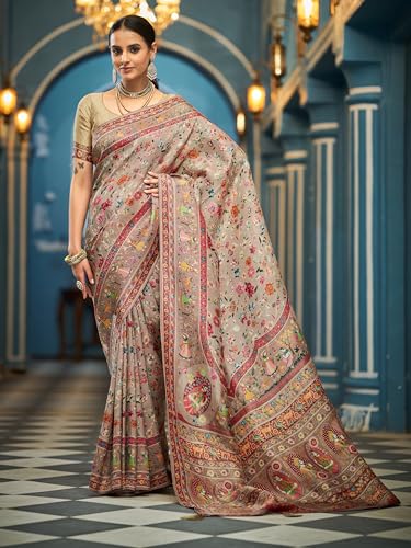 Image of SWORNOF Womens Kanjivaram Banarasi Silk Saree Kanchipuram Patola saree