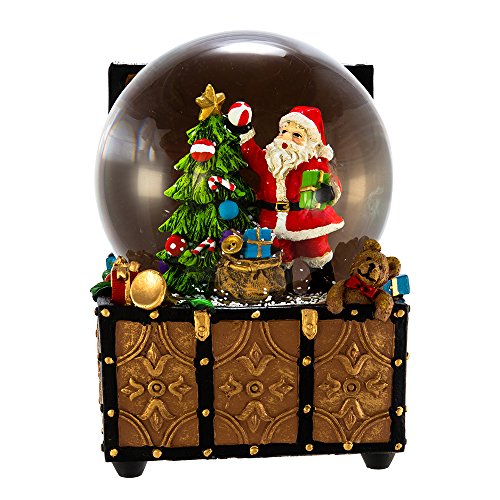 Kurt S. Adler J3259 100Mm Wind-Up Musical Santa Water Globe In Treasure Chest thumb #1