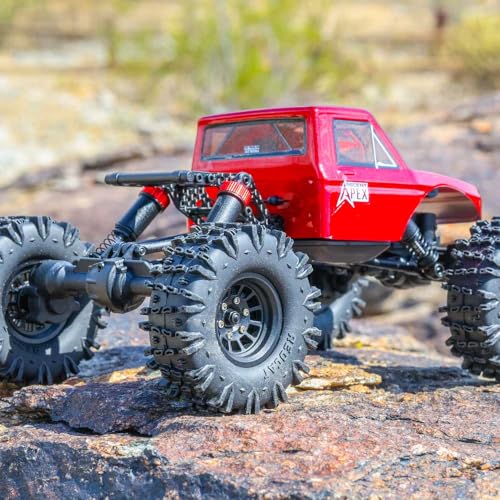 Image of Redcat Racing Ascent-18 APEX, 1 /18 Scale Brushless Electric Rock Crawler, Carbon Fiber, 4WD RC Car for Adults with 2.4GHz Radio System (Red)