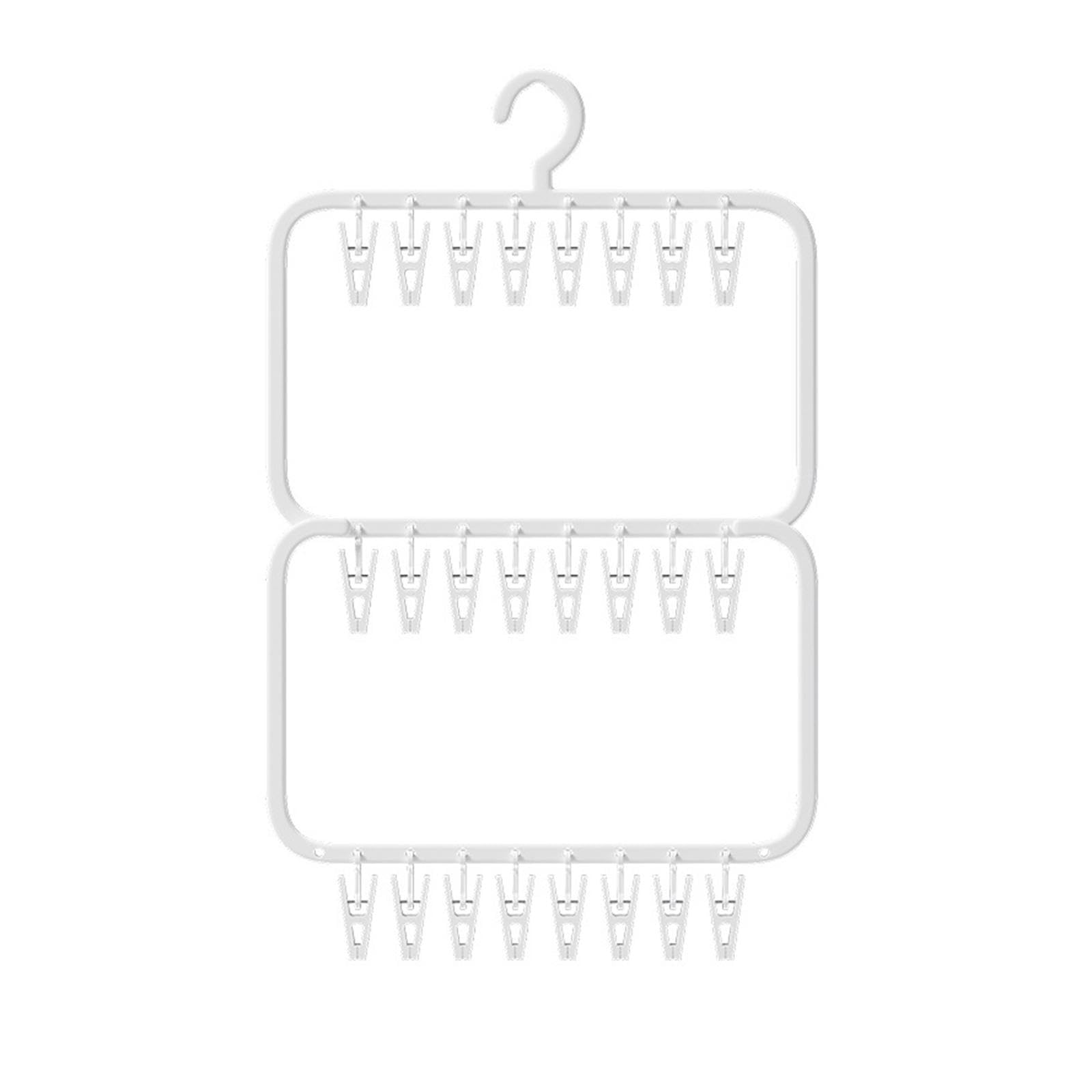 Yixannx Drying Rack Laundry Rack Windproof Underwear Organizer Efficient Drying Solution Clothes Hanger And Does Not Up Extra Space.and Windproof Can Hang, Double Layer