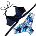 oer Women Swimsuit Floral Printing Two Piece Bikini Swimsuit Bathing Suits/Blue/Small