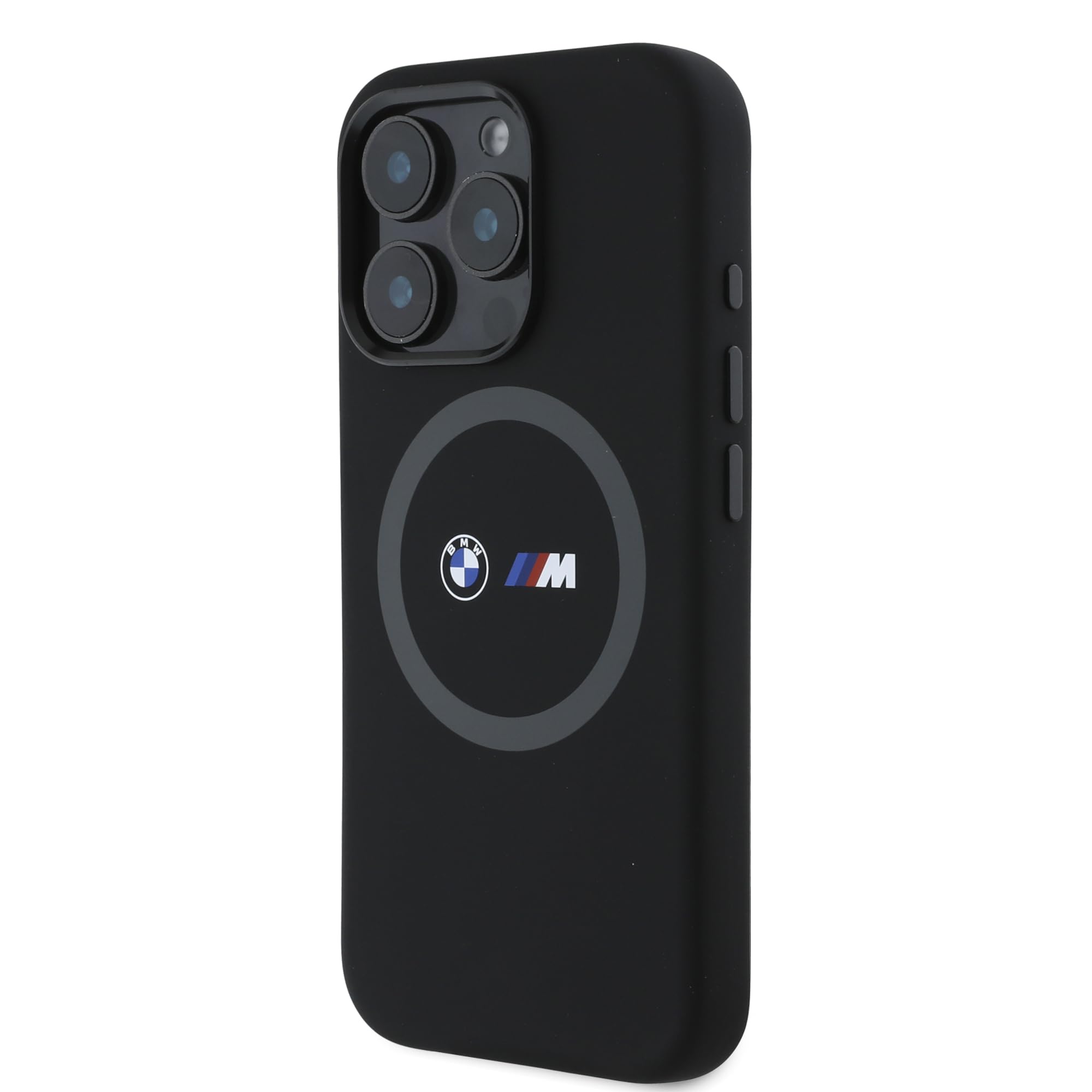 CG Mobile BMW HC M - Funda de teléfono diseñada para iPhone 16 Pro MAX, Duradera, a Prueba de Golpes, Compatible con Magsafe, Funda de Silicona Impresa con Anillo, Color Negro
