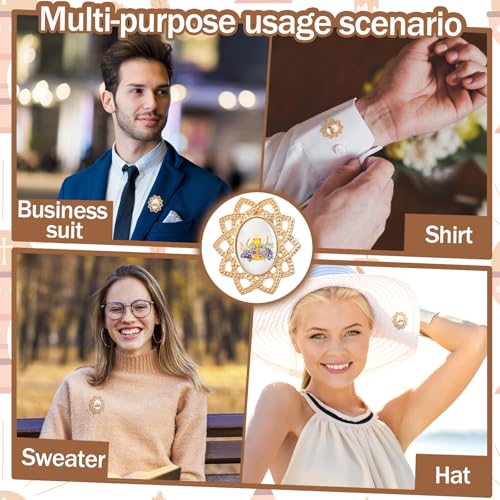 Image of Yinkin 24 Pcs Catholic Pins First Communion Lapel Pins Gold Toned Gifts Bulk Minister Catholic Religious Medal Christian Jewelry First Holy Communion Gifts Inspirational Spiritual Stuff