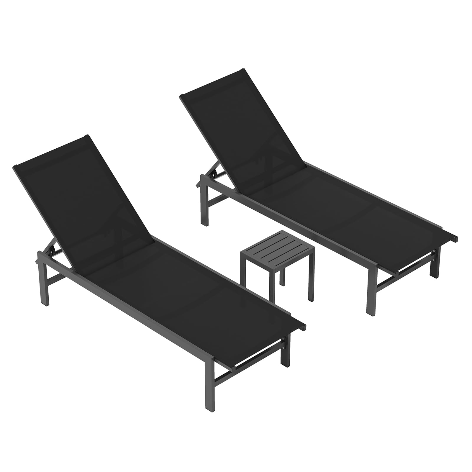 Vexwalx Outdoor Lounge Chairs Set of 3