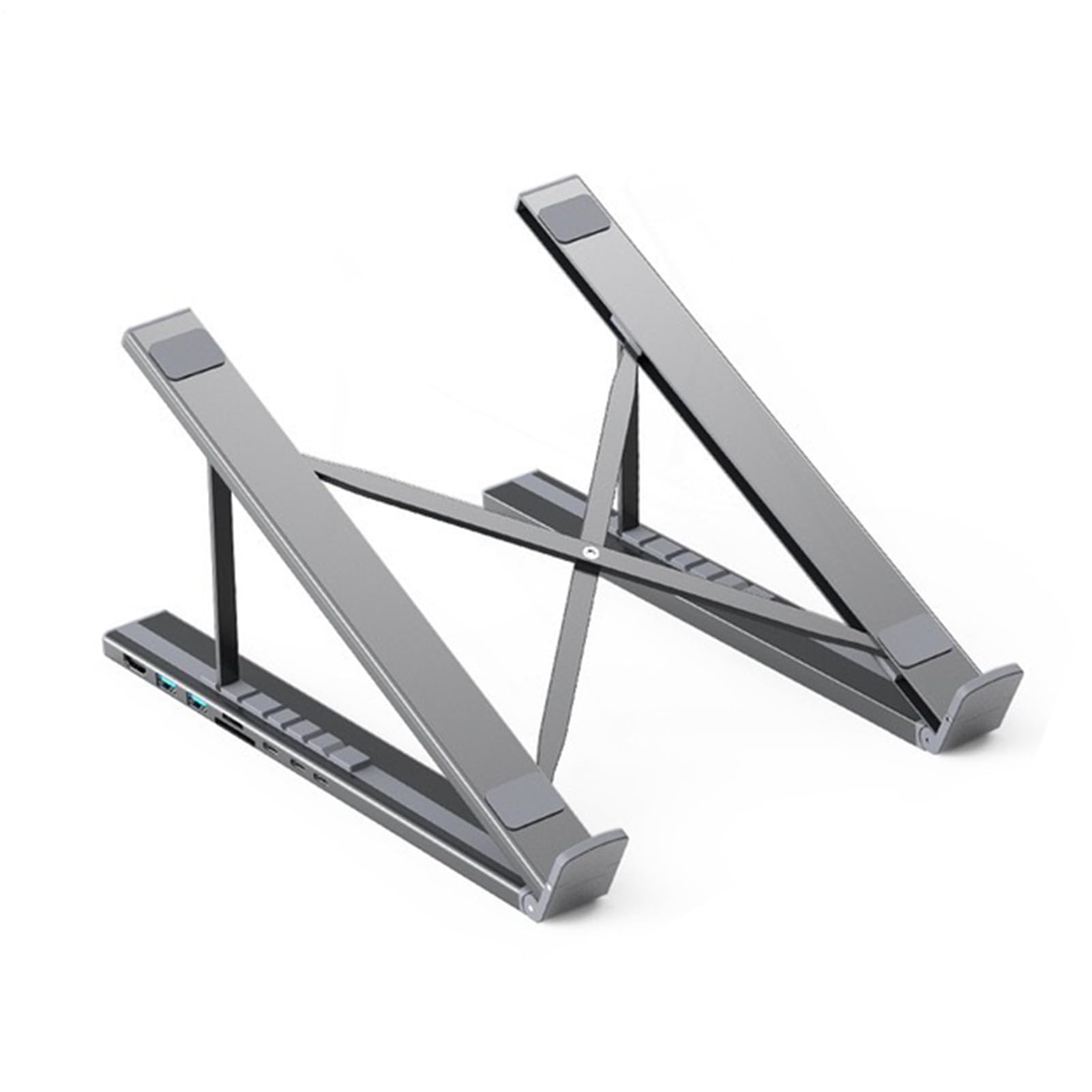 Base para Portátil con Puertos USB Hub USB C 8 en 1 con Refrigeración y | Soporte Ergonómico para Portátil Para Oficina Casa Juegos Escritorio Viaje Negocios Tableta Computado
