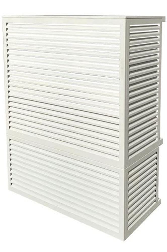 Revestimiento de aluminio | Rejilla de protección para aire acondicionado y bombas de calor, tamaño: XXL, colores: blanco puro