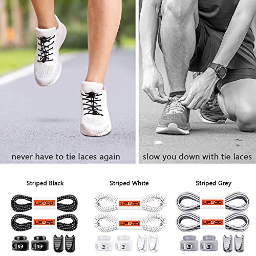Image of UpUGo Elastic Shoe Laces, No Tie Shoe Laces Tieless for Kids, Adults, Elderly, One Size Fit All