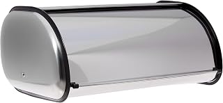 HOMEIT Stainless Steel Bread Box - Large 16.5x10x8 Inch Bread Bin for Fresh Kitchen Storage & Baked Goods