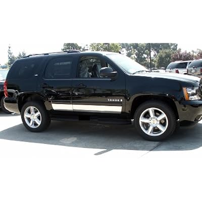Made in USA! Compatible with 2007-2014 Chevy Tahoe Rocker Panel Trim Body Side Moulding 5 Wide 4PC