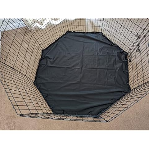 Speedwellstar MAT for 8 Side Large Pet Pen Run Base Liner Mat Heavy Duty Waterproof Black Universal - Cage NOT included - Mat only Cover