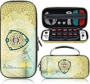 BRHE Switch Case Zelda Tear of The Kingdom,Carrying Case for Nintendo Switch/Switch OLED,with 10 Game Card Slots Protective Hard Shell Travel Carrying Case Pouch for Console & Accessories