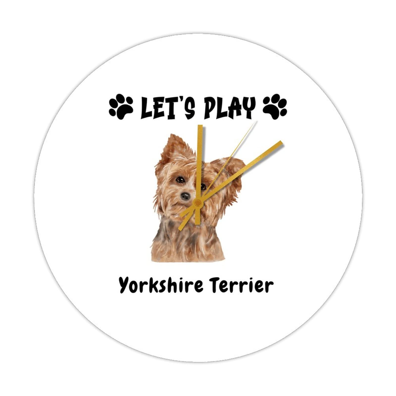 Horloge murale personnalisée Yorkshire en bois contre le tic-tac