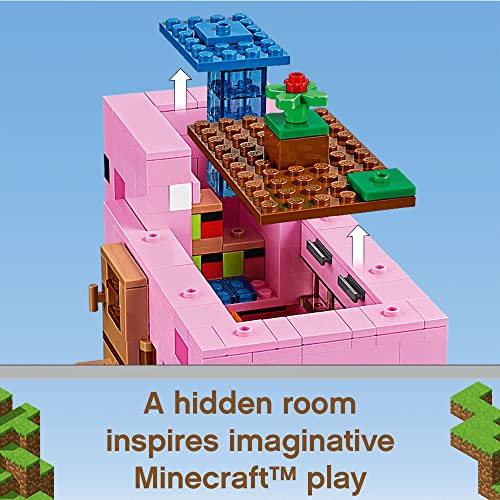 Lego Minecraft The Pig House, 21170 With Alex, Creeper And 2 Pig Figures, Animal Building Toy, Great Gift For Kids, Boys & Girls Ages 8+ #TOP3
