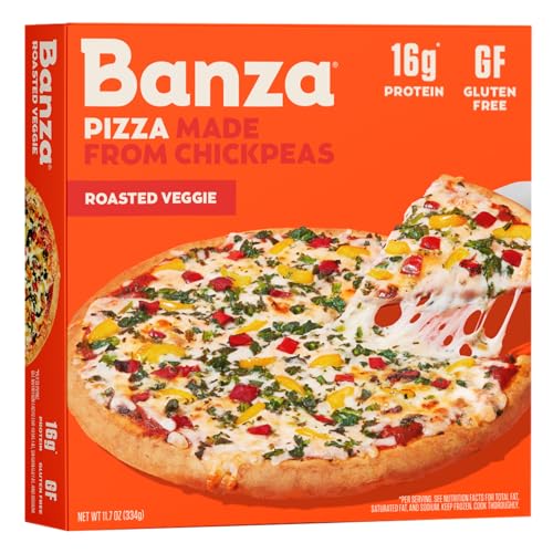 Banza 0850011443217 Roasted Veggied Frozen Pizza From Chickpeas cover