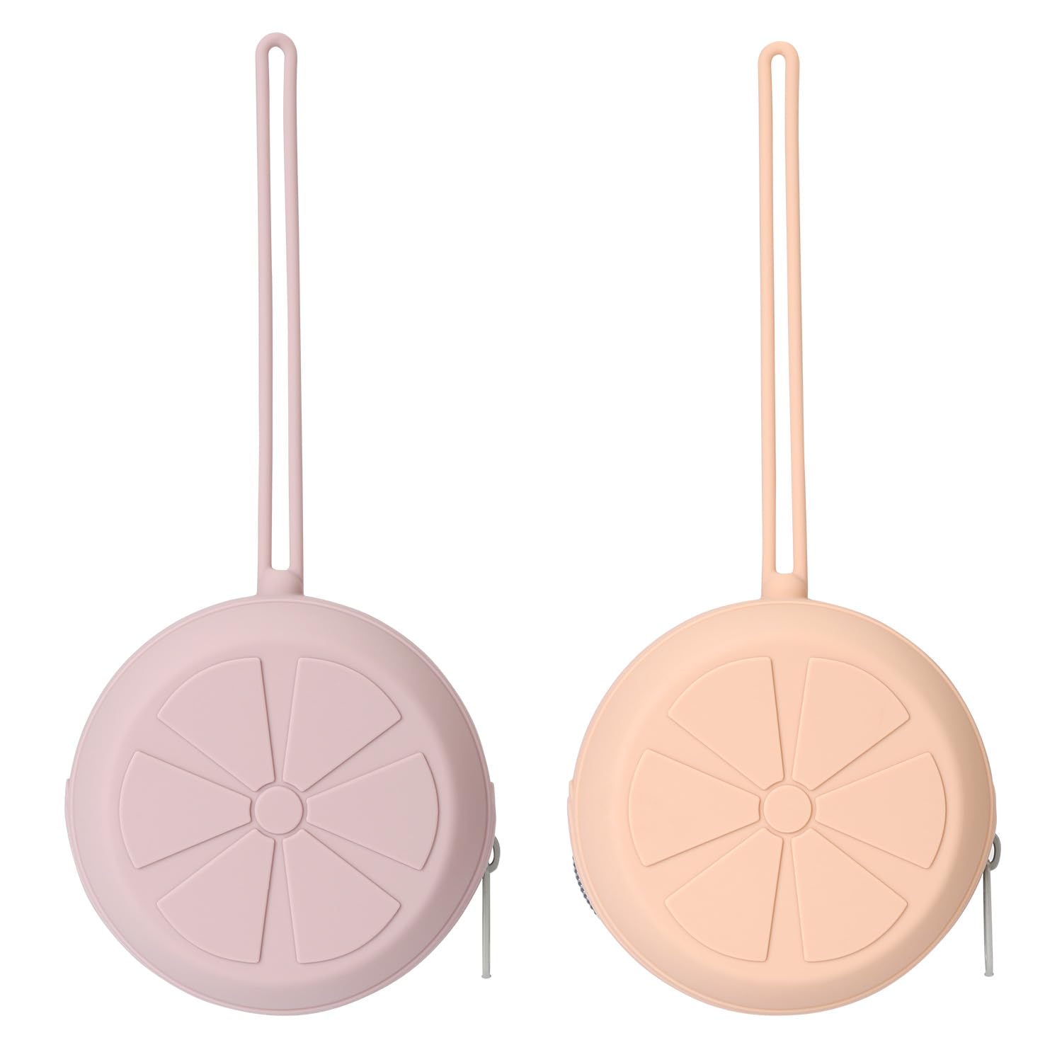 Funda de silicona para chupete, funda de almacenamiento de silicona para recién nacido, bolsa de viaje portátil sin BPA para niños y niñas (rubor, lila polvoriento)