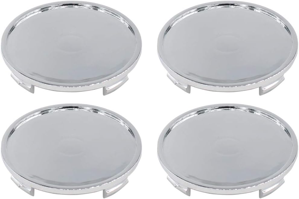 4 Pc Car Vehicle Wheel Center Hub Caps Covers Chrome Silver 3" Diameter No Logo : Automotive