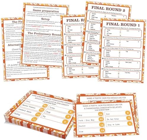 Thanksgiving Family Feud Game, Thanksgiving Party Games for Adult...