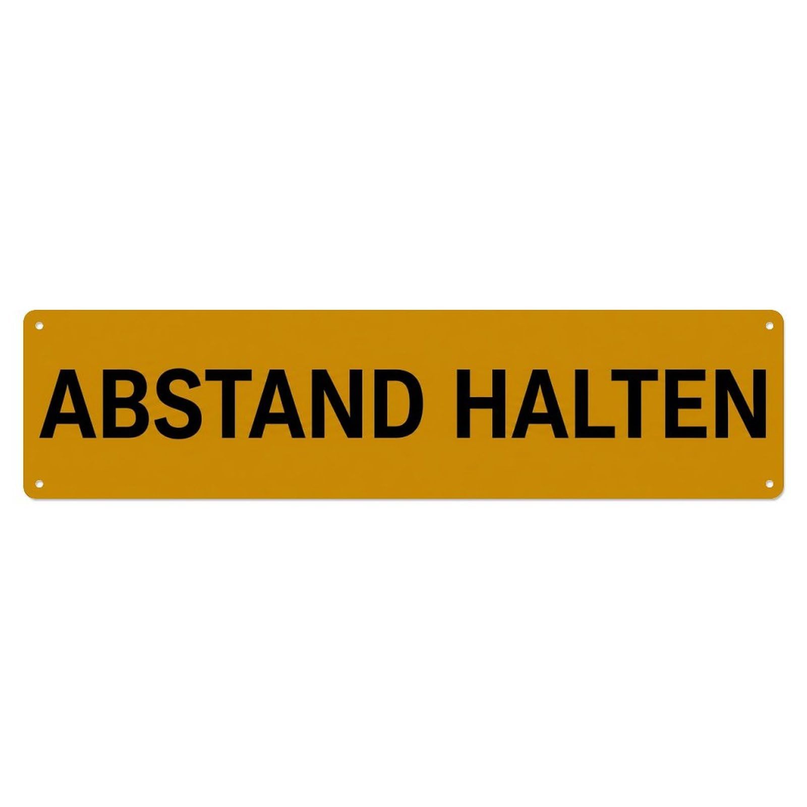 Abstand Halten Spacing Required Metal Tin Sign