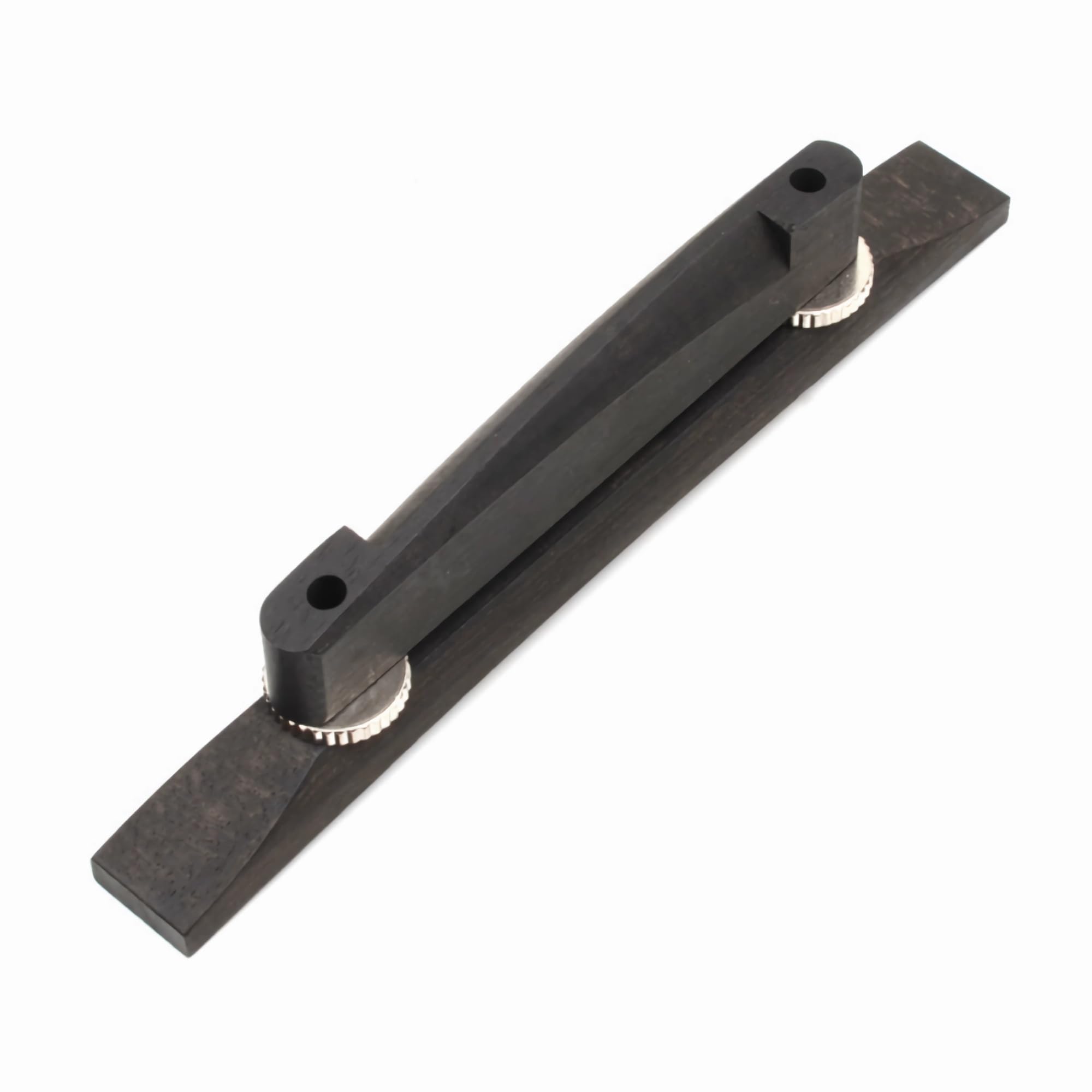 Amuic Ebony Jazz Guitar Bridge, Adjustable Bridge for Archtop Guitars Parts Replacement
