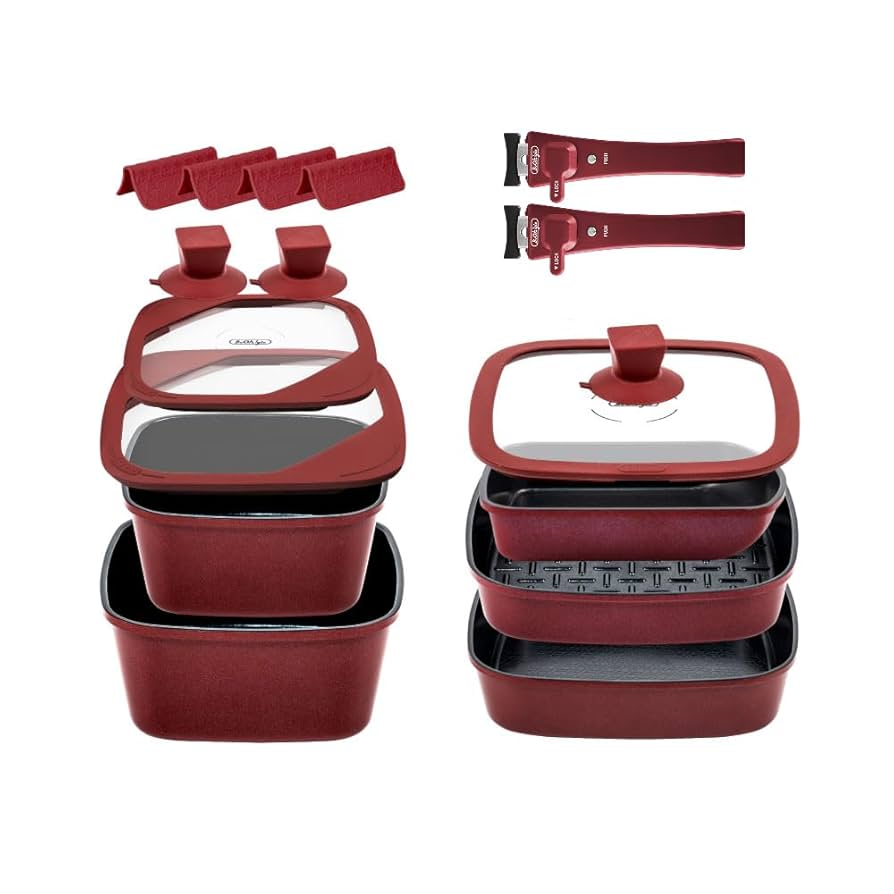 Amazon.co.jp: boohgle ボオグル フライパン・鍋 セット IH&ガス