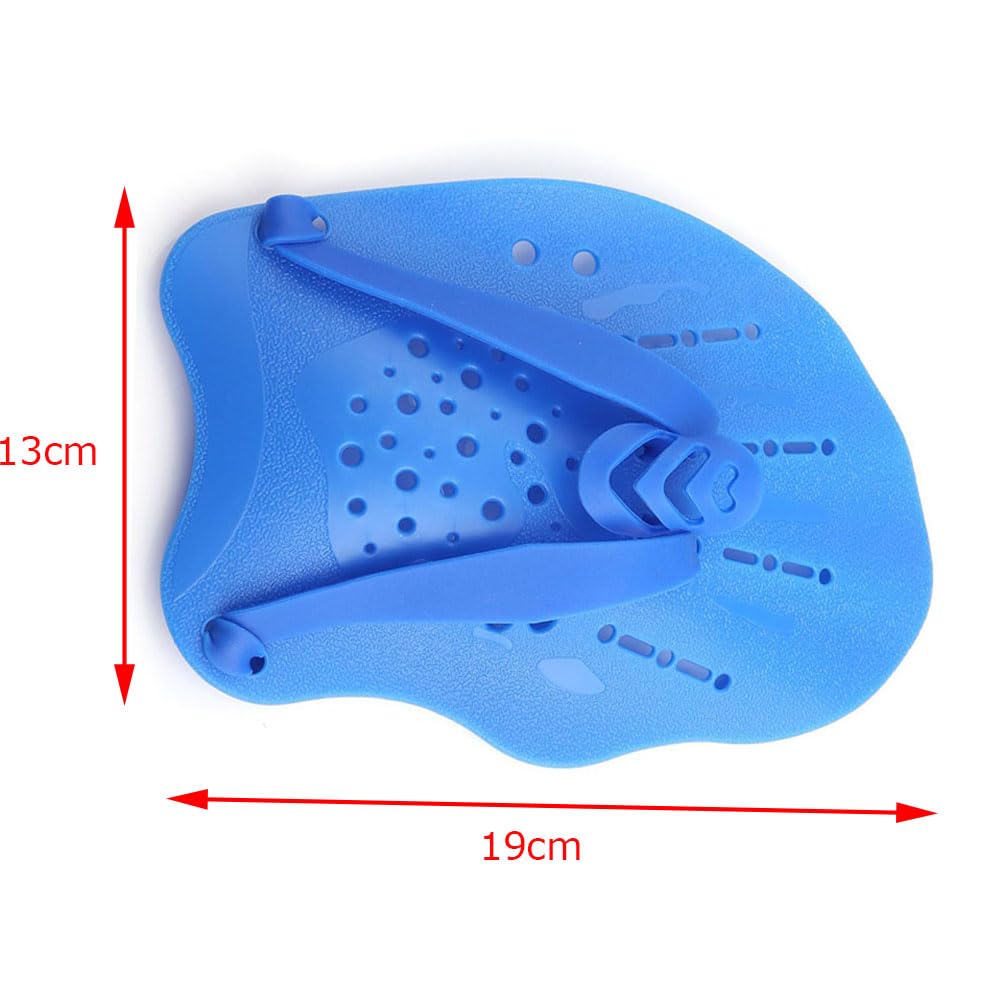 Pale Da Mano Da Nuoto,1 Paio Pagaia Regolabile Per Nuoto, Swim Paddle,Paddle da Palette Professionale Accessori per l'esercizio in Piscina per Adulti e Bambini Unisex(blu)