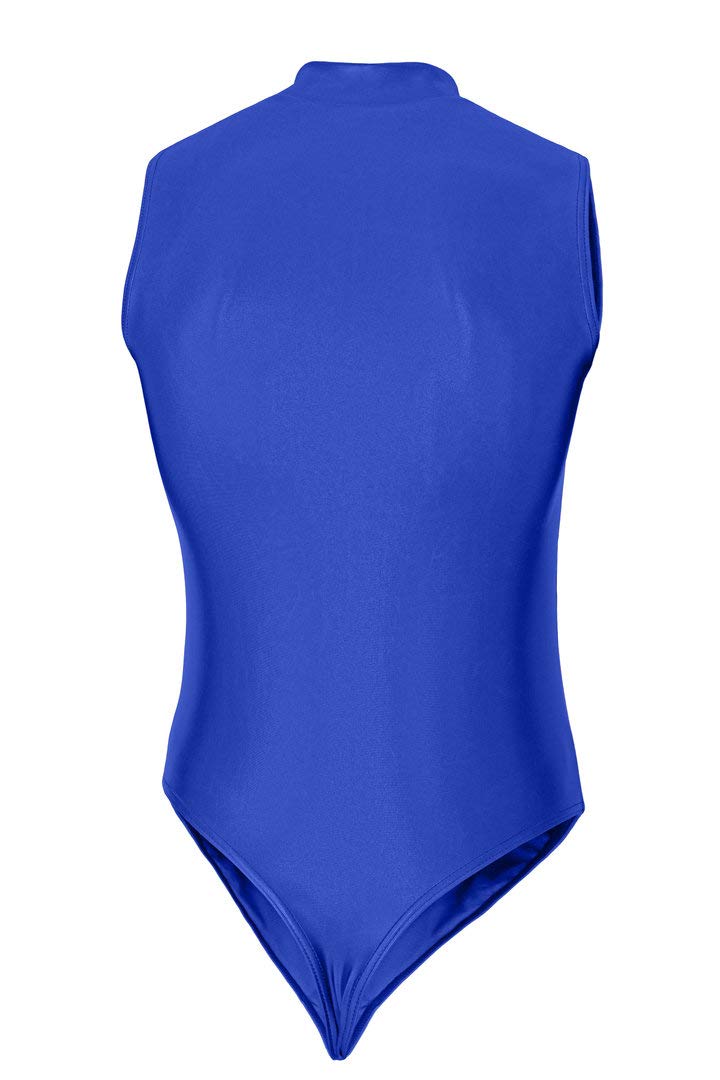 Herren Stringbody mit Kragen Front-RV und Druckverschluss im Schritt ohne Ärmel 80% Polyamid 20% Elasthan, glänzend, stretch