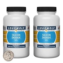 Silicon Dioxide / 1 Pound / 2 Bottles / 99.6% Pure Pharmaceutical Grade/Fine Powder