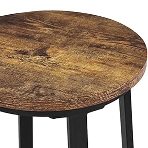 Yaheetech 29.5 inch Bar Stools Set of 2 Bar Height Stools Industrial Tall Bar Chair Round Backless Counter Stools with Metal Legs for Dining Room/Living Room/Kitchen Counter Rustic Brown Yaheetech 295 inch Bar Stools Set of 2 Bar Height Stools Industrial Tall Bar Chair Round Backless Counter Stools with Metal Legs for Dining RoomLiving RoomKitchen Counter Rustic Brown