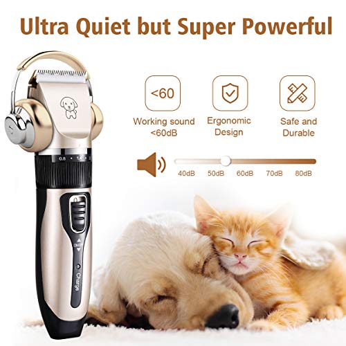 GAMURRY Dog Clippers, Pet Shaver Clippers, Low Noise Cordless Dog Grooming Kit, Electric Pet Hair Trimmers for Dogs Cats… - Image 3
