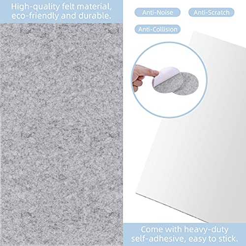 Ohiyoo Felt Furniture Pads, 10 Pack Self Adhesive Furniture Felt Pads, Heavy Duty Furniture Pads For Hardwood Floors Chair Wall Protector, Non Slip Felt Pad Large Felt Sheets 8 X 8 Inch (Grey) #TOP3