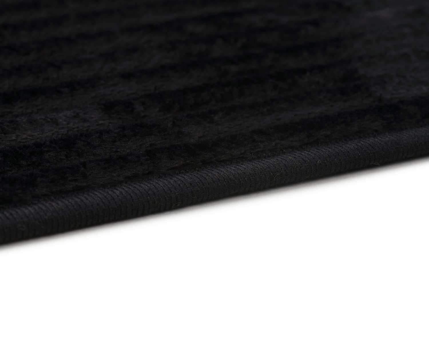 Gözze - Non-Slip Soft Bath Mat, 100% Polyester, 50 x 45 cm - Black, 45 x 50 cm (Rectangular) - Image 4