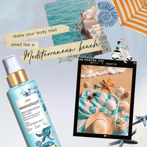 Image of Nykaa Wanderlust Mediterranean Sea Salt Travel-size Perfume Hair & Body Mist 100ml | Long-Lasting Fine Fragrance Mist | Fresh Aqua & Sea Salt | Lightweight, Non-Sticky