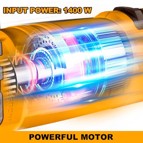 Image of INGCO 1400W Corded Electric Polisher 180mm, 7 Variable Speed, 1500-3600RPM, Comfortable Handle for Car Detailing Polish Buffing Sanding DIY